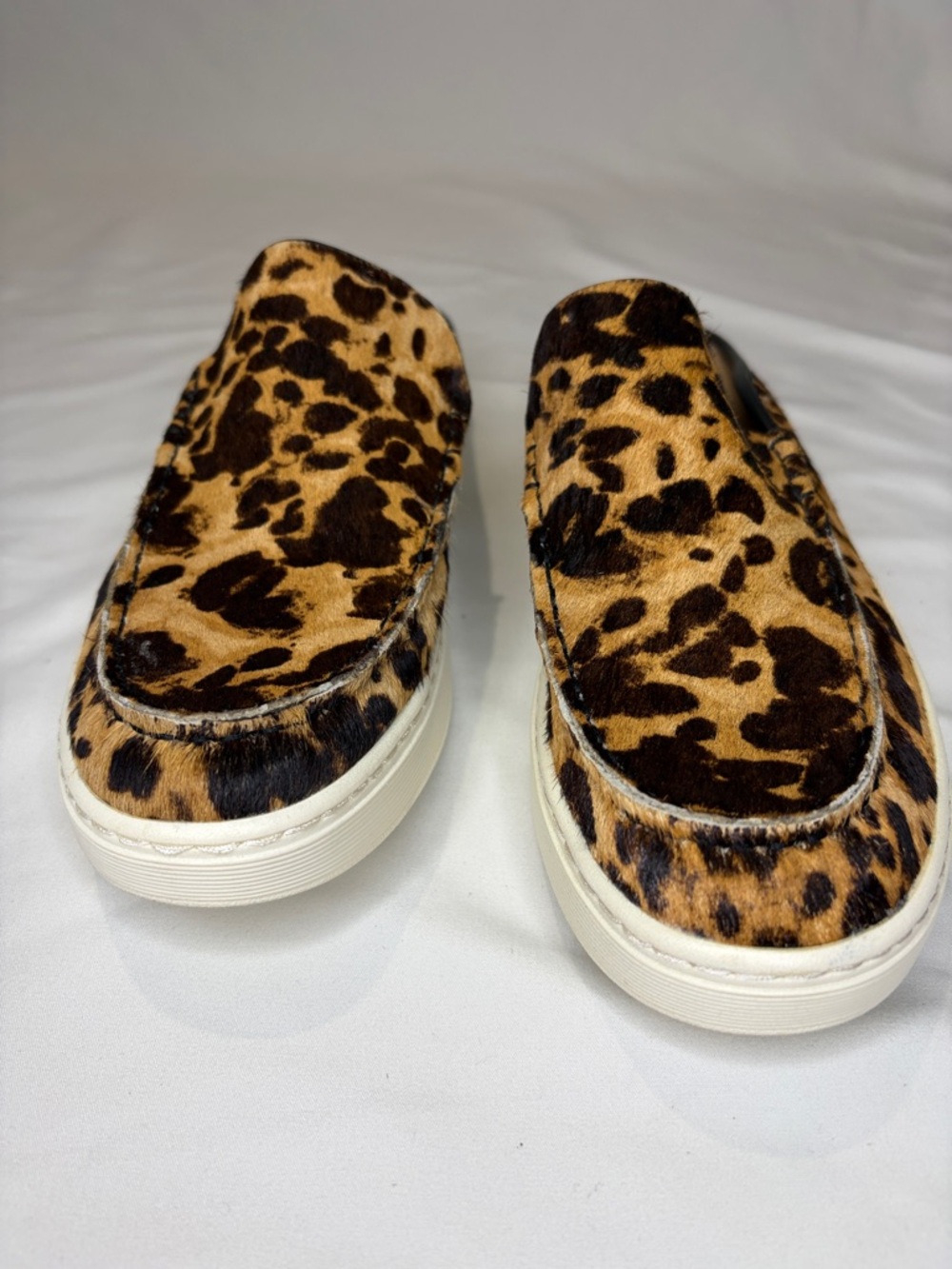 Sofft Leopard Print Cow Hair Leather Slip-On Mules Women’s 8.5 - Picture 8 of 8
